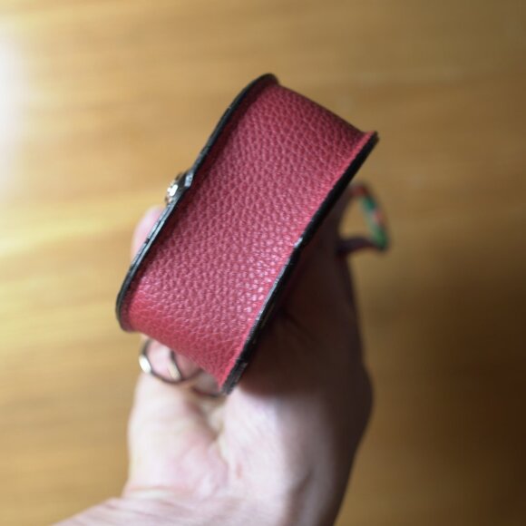 Bag Keychain Bag Charm Change Pouch Coin Purse Push Lock Clasp Red - Picture 7 of 13